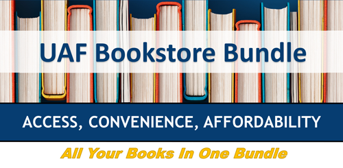 Sign that says ϲͶעapp Bookstore Bundle. Access, Convenience, Affordability. All your books in one bundle